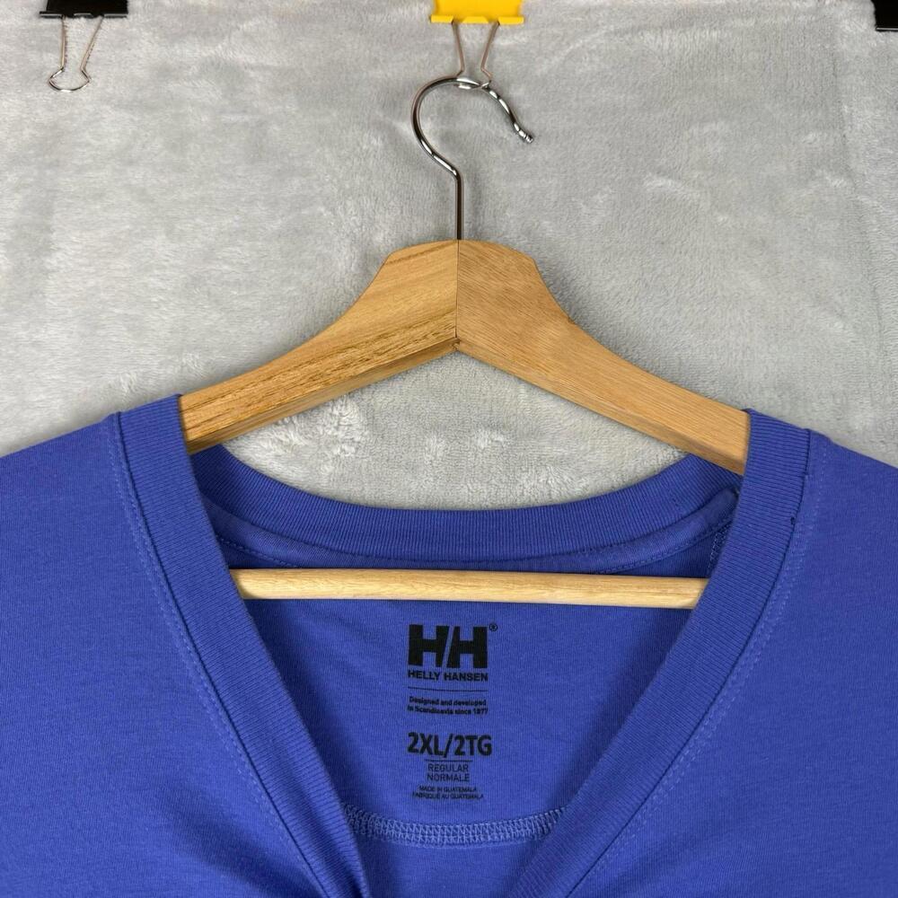 Helly Hansen HH Logo T-Shirt Blue Men Size 2XL Outdoor Streetwear Graphic Tee - Picture 4 of 9